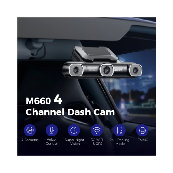 AZDOME M660 Autokamera mit 5G Wi-Fi, Nachtsicht und 360° Aufnahme in 2K + Full HD – Bild 3