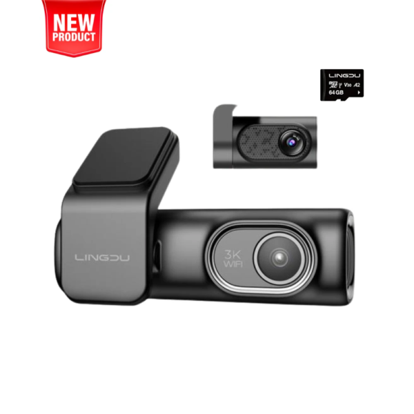 LINGDU D200 Pro Autokamera mit 3K Aufnahme, 0.96" Display