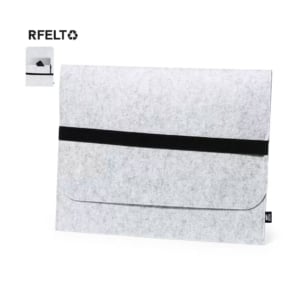 Gepolsterte RPET-Laptoptasche für 15-Zoll-Laptops. Elastischer Verschluss.