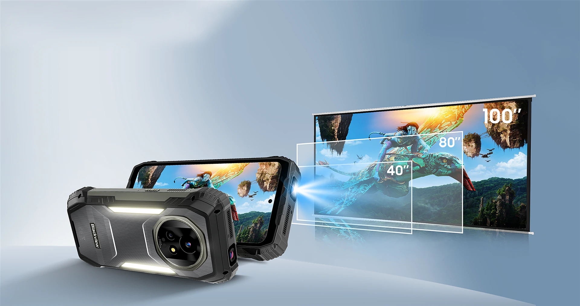 Blackview Xplore 2 mit integriertem Projektor. ESIM – Bild 5