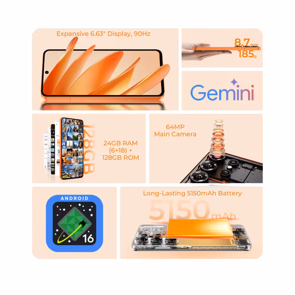 Oukitel C26 Smartphone 4GB/128GB Android 16 64 MP – Bild 9