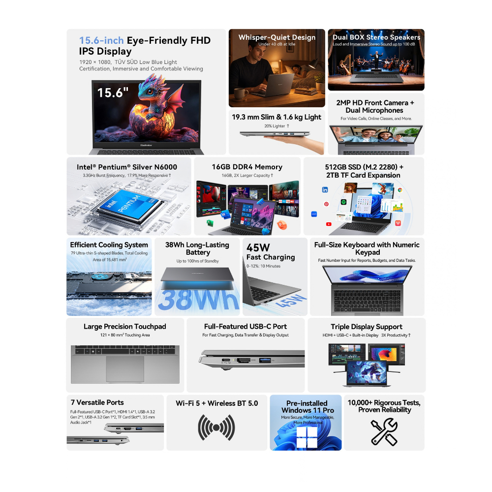 Blackview Acebook 5: Portátil 15" – Bild 5